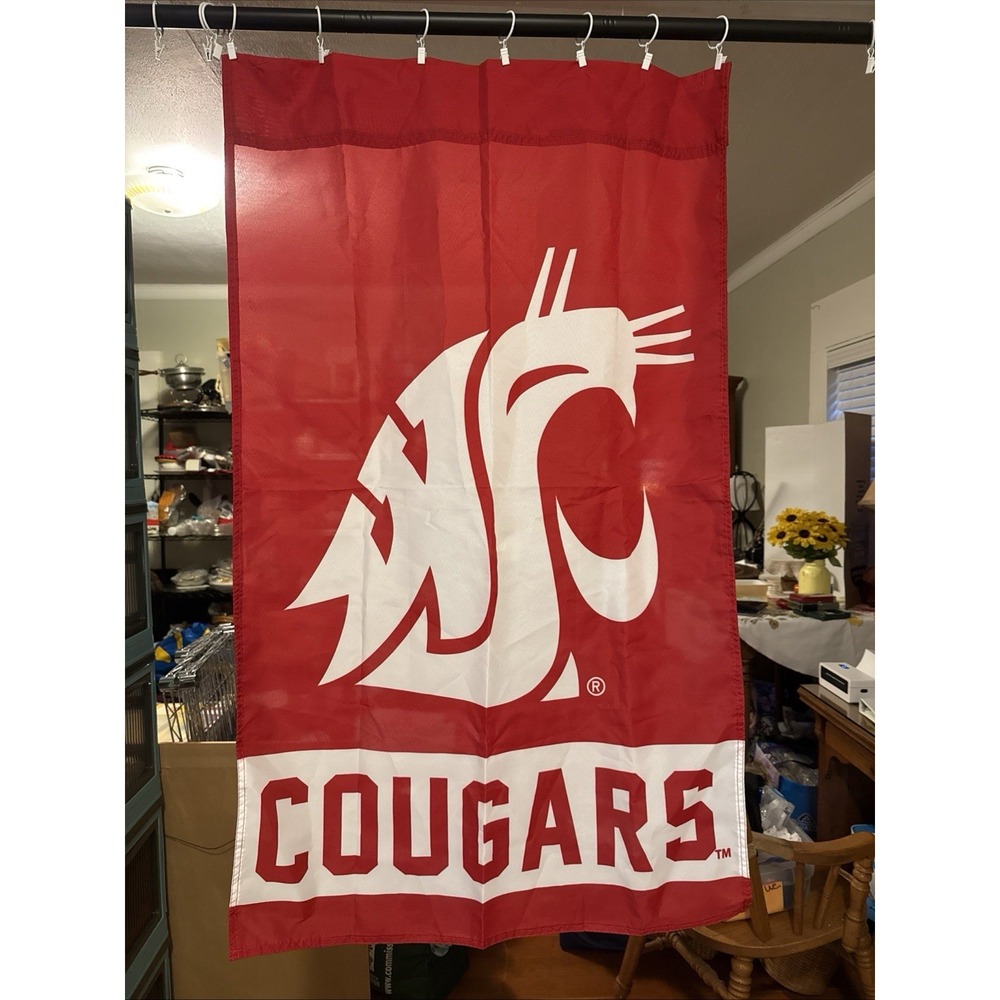 Washington State Cougars 28X45"Primary Logo Single-Sided Flag